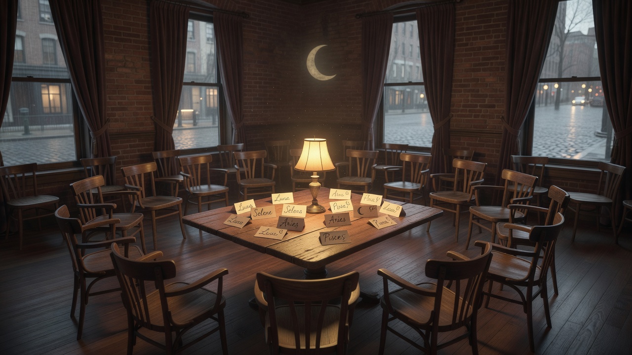 Moon circle needed name tags and a quiet corner