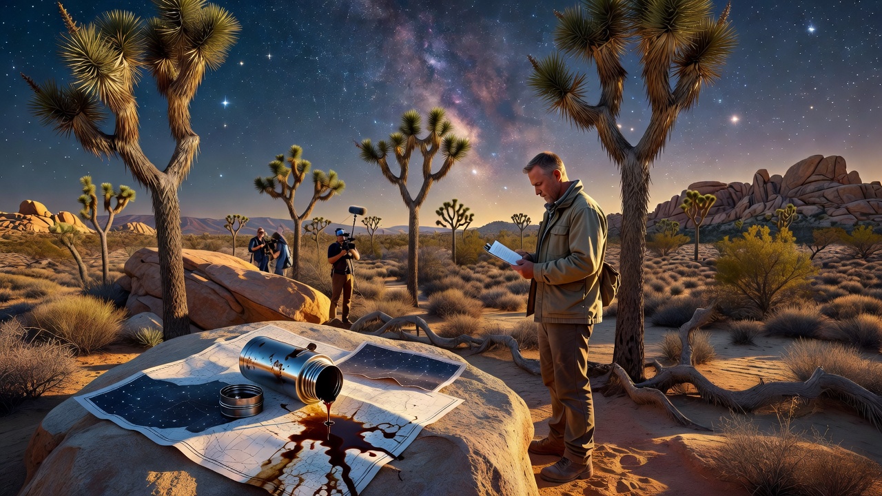 Scouting Joshua Tree with a broken thermos