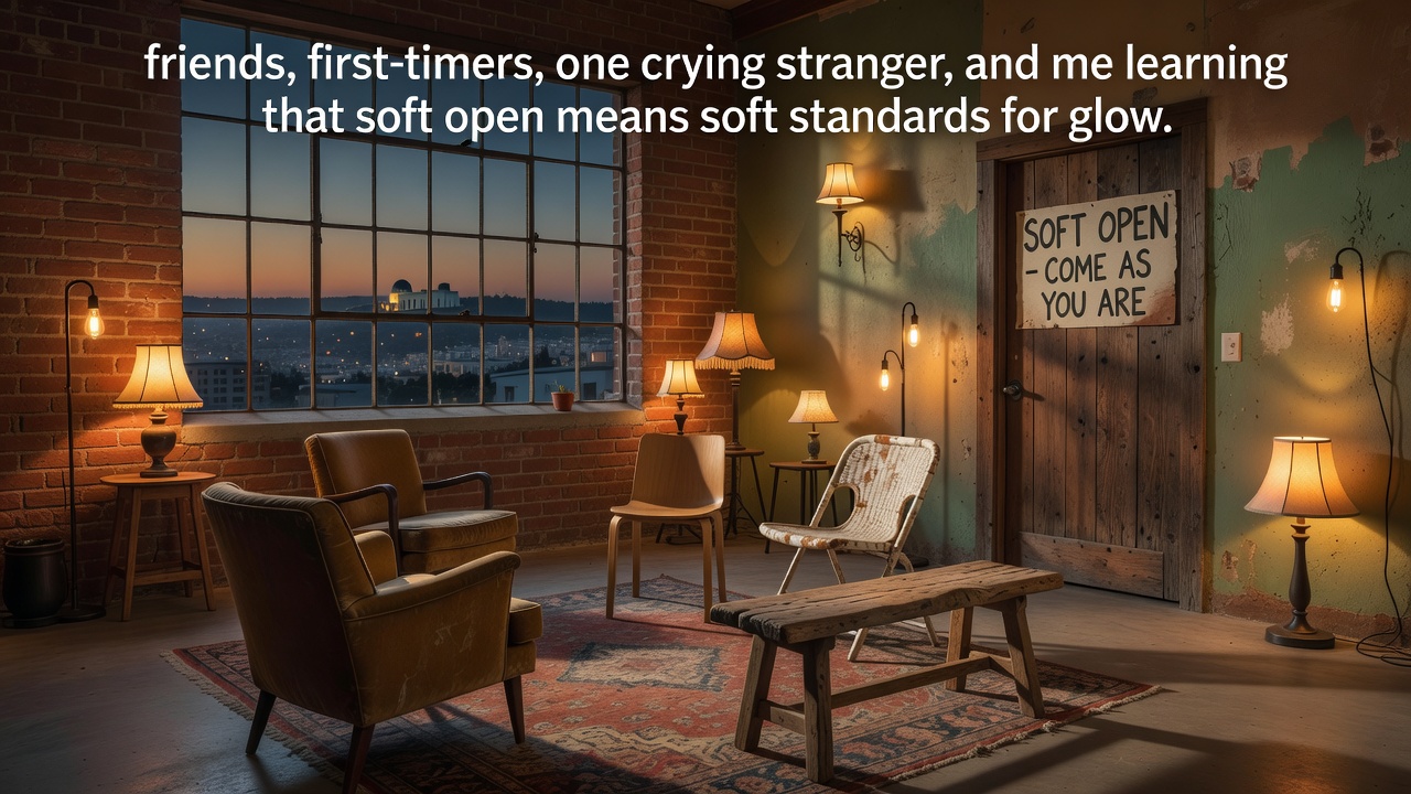 Soft-opened the studio with mismatched chairs