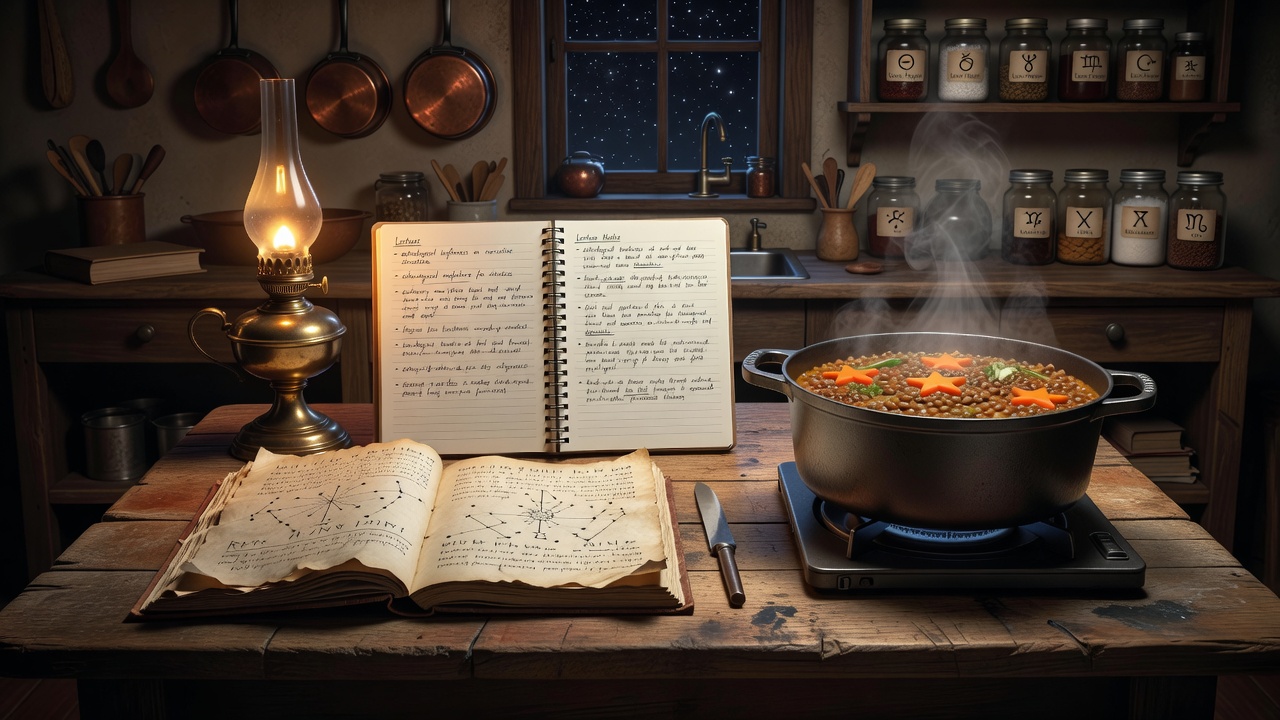 Lecture notes and lentils before speaking