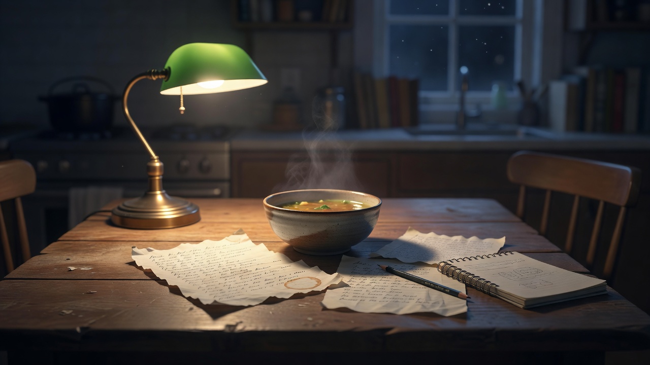 After the lecture: soup and three pages that moved