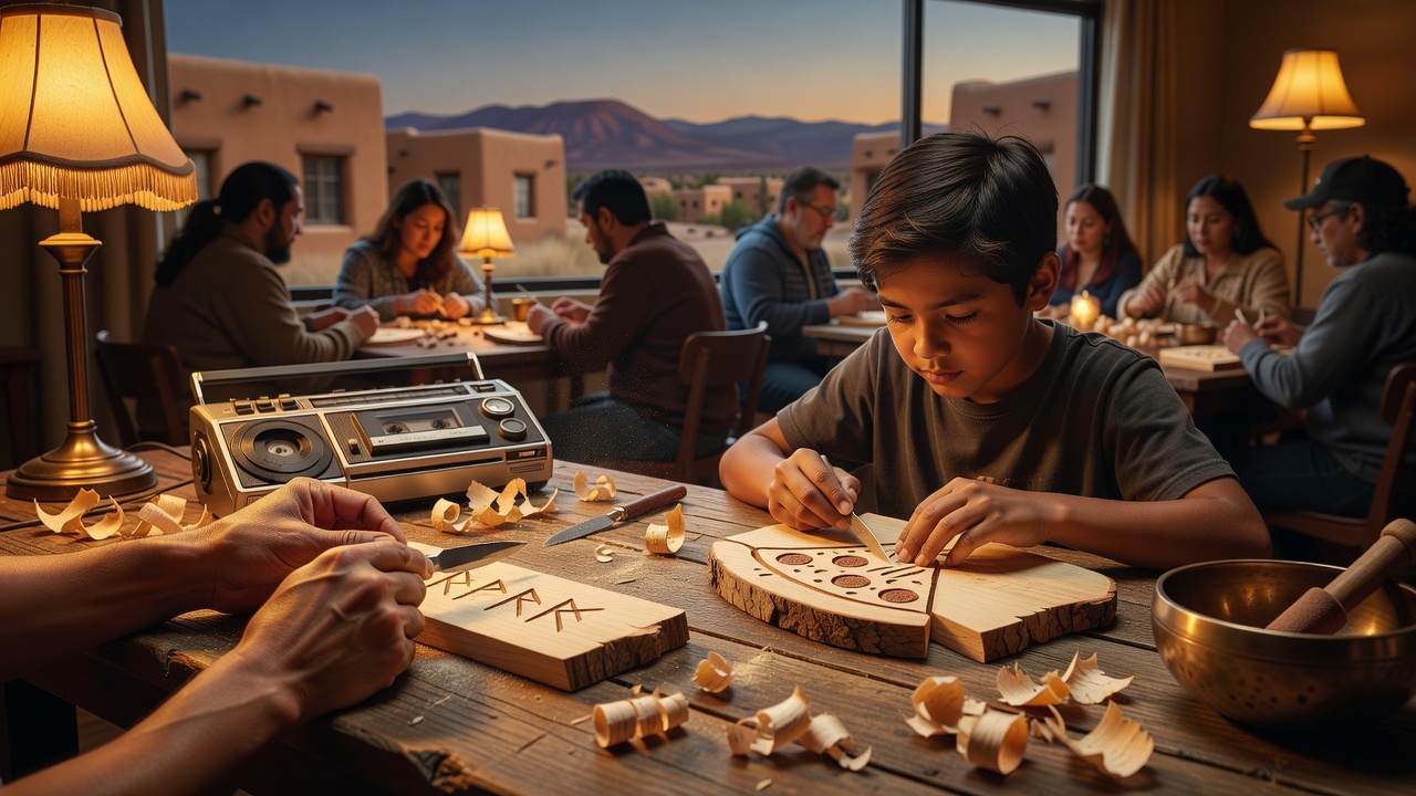Rune night and the pizza-slice carving