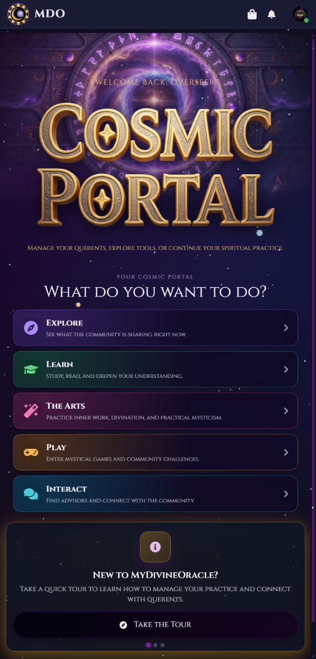 Cosmic Portal Master Gateway Production Screen Capture